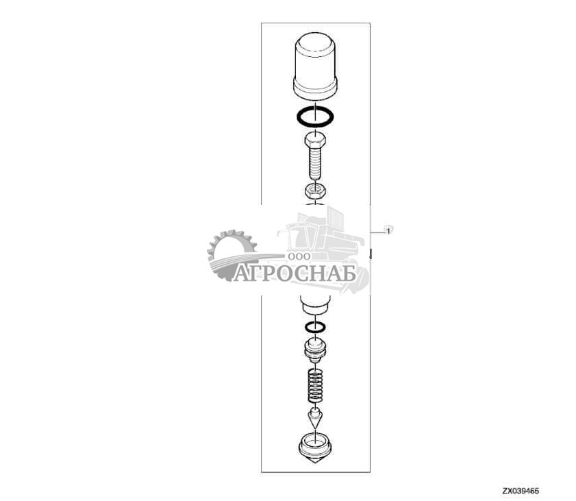Клапан HHC с поперечным наклоном в разобранном виде, часть 2 